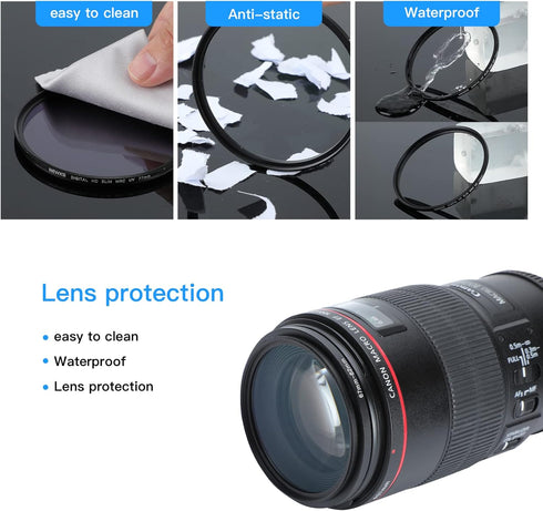 46mm MRC UV Protection Filter Kit,Clear UV Filters Slim Protector,16 Multi-Layer Nano Coated/Ultra Thin/High Definition/Quality for Canon,Nikon,So...