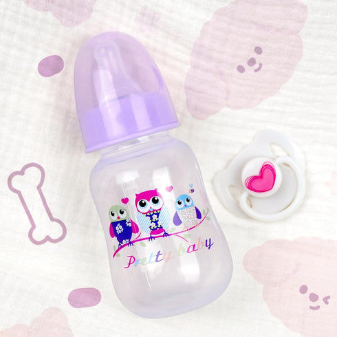 JIZHI Reborn Baby Doll Bottle and Magnetic Pacifier Set, Baby Doll Accessories for Reborn Baby Dolls, Pretend Play Feeding Toy Kids Gift (Purple)...