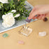 Hipiwe Acrylic Display Stand, Three Metal Peg Display Easel Stand for Fossils Crystal Minerals Rocks and Geodes, Medium,Silver...