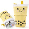 ANGOOBABY Cute Pencil Case Standing Pen Holder Telescopic Makeup Pouch Pop Up Cosmetics Bag with Kawaii Smile Face Stationery case Office Organize...