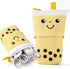ANGOOBABY Cute Pencil Case Standing Pen Holder Telescopic Makeup Pouch Pop Up Cosmetics Bag with Kawaii Smile Face Stationery case Office Organize...