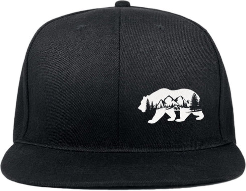 Negi Bears Hat Skull Hats for Men, Hip Hop Women Baseball Cap Outdoor Mens Snapback Hats, Mountain Hat Black Trucker Hat for Hiking, Climbing, Fis...
