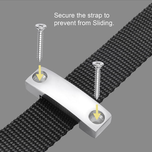 Ayaport Footman Loop 1 inch Bimini Top Strap Pad Eye 316 Stainless Heavy Duty Pad Eye Hook for Boat, Cooler tie down, battery hold down, Marine Ha...