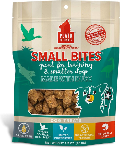 PLATO Taste of Plato Dog Treats - Real Meat - Air Dried - Made in The USA - Variety Pack - Lamb, Salmon, Duck and Turkey Flavor, Multi, 4 Count (P...