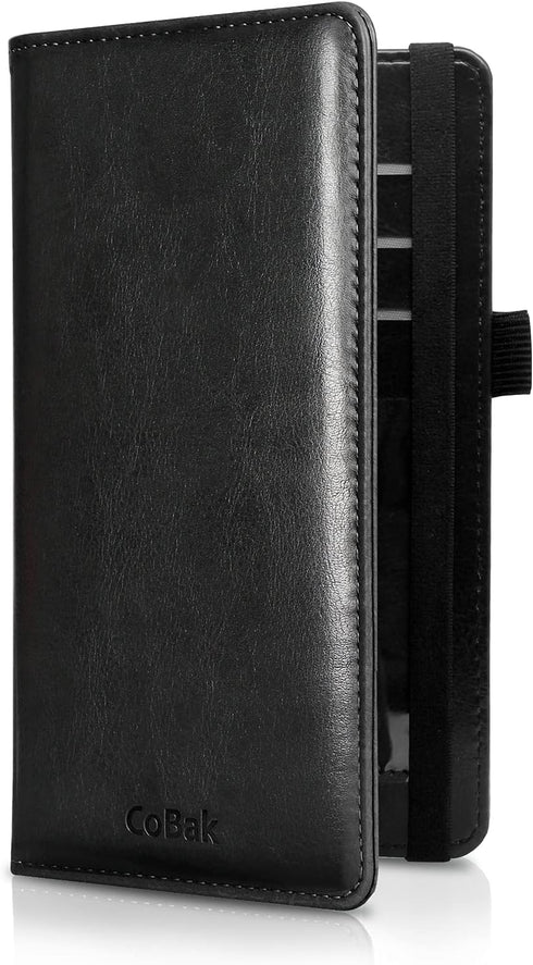 CoBak Premium Leather Checkbook Cover - RFID Blocking, Classic Design, Slim & Durable - Perfect for Personal & Business Checks...