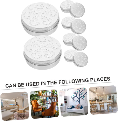 10pcs Hollow Threaded Aluminum Box Essential Oils Diffusers for Home Essential Oil Air Freshener Diffusers Aluminium Box Diffuser Scent Training B...