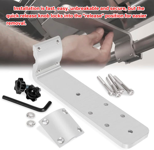 58182 Stow N' Go Grill Rail Mount Bracket, Compatible with Any Kuma Grill and RV Boat Camping Inside/Outboard 7/8" to 1-1/4" Round or 1-1/4" Squar...