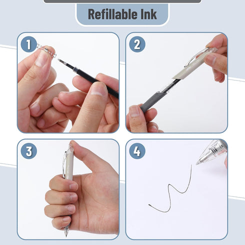 Mr. Pen- Retractable Gel Pens, 6 Pack, Black Ink Gel Pens, Pastel Barrels, Gel Pens Fine Point 0.5mm, Retractable Pens, Cute Pens, Gel Ink Pens, A...
