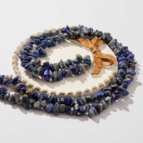 Natural Chip Stone Beads About 200pcs Blue Stones 5-8mm Irregular Gemstone Healing Crystal Loose Rocks for Bracelet Necklace Earrings Jewelry Maki...