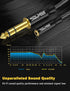 1/4 Headphone Adapter, 6.35mm Male to 3.5mm Female Audio Jack Adapter, Lossless Stereo Headphone Jack Adapter for Mixer Guitar Piano Amplifier Spe...