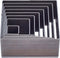 PandaHall 8pcs Die Punch Cutter, 10.5-51mm Hollow Punching Tool High Carbon Steel Die Cutter Square Leather Cutting Die for Leather Crafts...