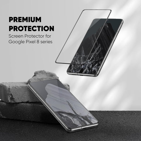 FLOLAB NanoArmour 3 for Google Pixel 8 Pro Screen Protector - 2 Pack, Ultra Clear 3D Tempered Glass, Edge-to-Edge Coverage, Anti-Static, Durable, ...