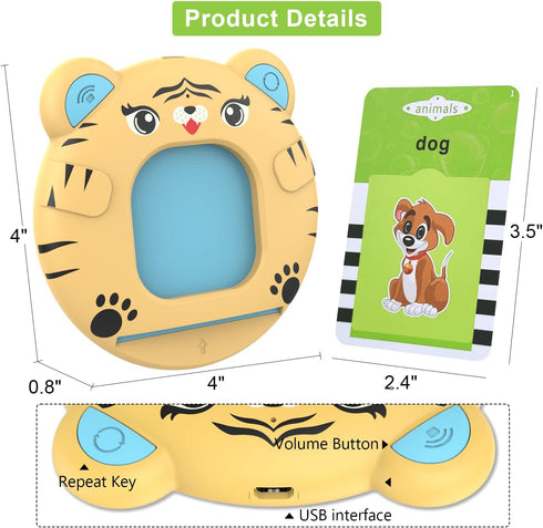 Talking Flash Cards Learning Toys for 2 3 4 5 6 Year Old Kids Toddler Flash Cards, Educational Toddlers Toys Reading Machine with 224 Words, Presc...
