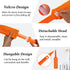 4 Pack Microfiber Dusters - 15 Inch Length, Flat Design, Electrostatic Dust Adsorption, Detachable and Washable, Feather Duster for Cleaning Gap, ...