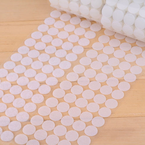Vkey (500 Pair Sets) 3/4inch 20mm Diameter Sticky Back Coins Hook & Loop Self Adhesive Dots Tapes (White)...