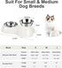 Double Dog Bowl Set - includes Two 6.9 fl oz Stainless Steel Bowls & Elevated Base, Ideal for Small to Large Pets, Feeding Solution for Dogs, Cats...