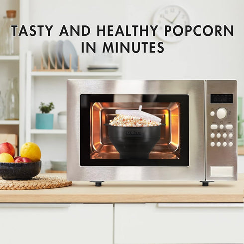 The Original Korcci Microwaveable Silicone Popcorn Popper, BPA Free Microwave Popcorn Popper, Collapsible Microwave Popcorn Maker Bowl, Dishwasher...