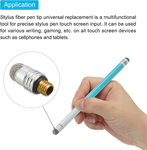 MECCANIXITY 12pcs 7mm Stylus Pen Fiber Fine Tips Universal Replacement High Precision for 2 in 1 Stylus Pen Capacitive Touch Screen Devices...