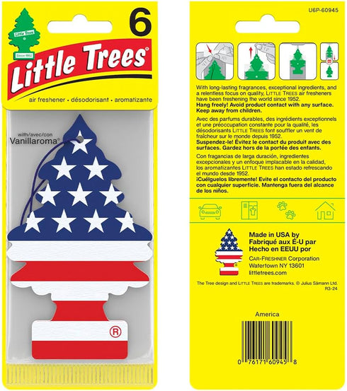 LITTLE TREES Car Air Freshener. Hanging Tree Provides Long Lasting Scent for Auto or Home. America, 24 Air Fresheners...