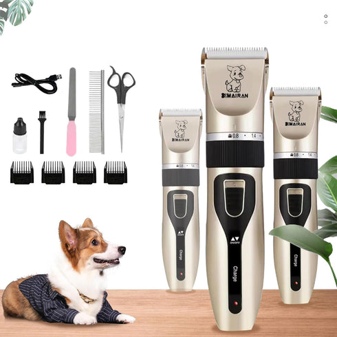 MAIRAN Dogs Pet Shaver Low Noise USB Charging Cordless Dog Grooming Kit Electric Pet Hair Trimmer Pet Hair Trimmer Large Medium and Small Dog and ...