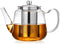 Glass Tea Pot with Infuser, Heat Resistance Borosilicate Glass Tea Kettle for Stovetop Safe, 30 FL OZ...