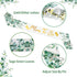 Neutral Sage Green Mom to Be Sash Baby Shower Dad To Be Pin, Gold Glitter Letters Eucalyptus Leaves Greenery Satin Sash Corsage for Pregnant Mommy...