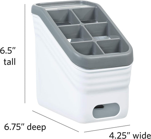 Glad Utensil Drying Rack for Kitchen Counter | Silverware Holder and Cutlery Drainer | Sink Organizer Caddy with 6 Compartments and 3 Knife Slots ...