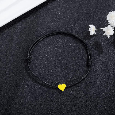 Gold Heart Anklet Bracelet for Women Men Teen Girls Boys Handmade Simple String Waterproof Ankle Bracelets for Women Minimalist Jewelry Adjustable...