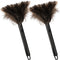 2 Pack Ostrich Feather Duster, 10 Inch Fluffy Natural Feather Duster, Soft-Feather Mopping with Plastic Handle, Extensible Ostrich Feather Cleanin...