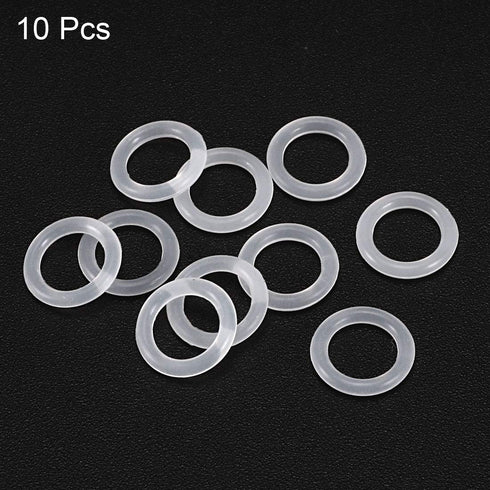 uxcell Silicone O-Rings, 9mm OD 6mm ID 1.5mm Width VMQ Seal Gasket for Compressor Valves Pipe Repair, White, Pack of 10...