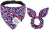 E-Clover Dog Collar Bandana Girl & Matching Scrunchie Set Heart Dog Collars Pet Accessories Adjustable for Small Dogs Puppy Owner Valentines Pink...