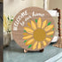 12pcs Flowers Welcome Stencils for Painting On Wood Sign 12inch Round Welcome Sign Stencils Rose Daisy Sunflower Hello Home Stencils with Paint Br...