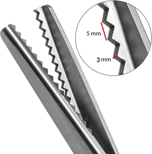 Stainless Steel Pinking Shears Comfort Grip Handled Professional Fabric Crafts Dressmaking Zig Zag Cut Scissors Sewing Scissors(9", Serrated, Blac...