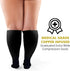 Plus Size Compression Socks Wide Calf- Copper Infused Graduated (Black, XXL)...