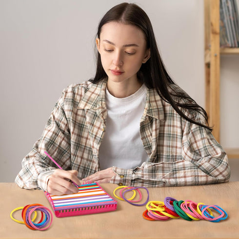 Blulu 288 Pieces Loom Potholder Loops Weaving Loom Loops Weaving Craft Loops with Multiple Colors for DIY Crafts Supplies, Compatible with 7 Inch ...