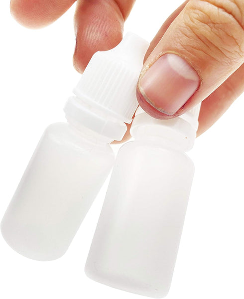 50PCS Empty Refillable Squeezable Plastic Dropper Bottle Eye Liquid Dropper Container Jar Vial Holder with Screw Caps and Plugs for Cosmetic Essen...