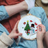 Nuberlic 3 Pc Christmas Embroidery Kit for Beginner Adults Kids with Santa Snowman Owl Patterns Stamped Cross Stitch Kits with 3 Embroidery Hoops ...
