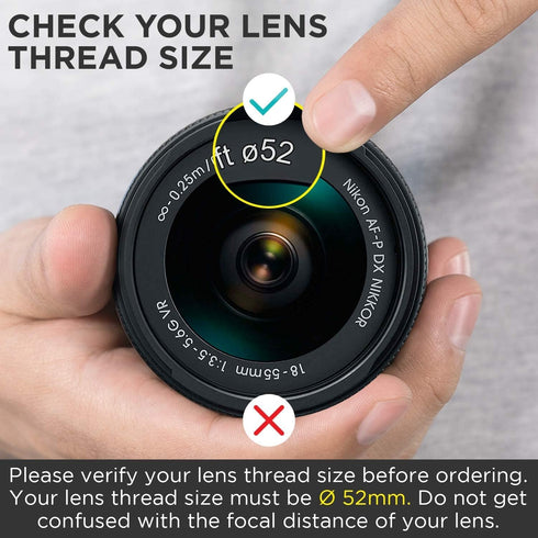 waka 52mm MC UV Filter - Ultra Slim 16 Layers Multi Coated Ultraviolet Protection Lens Filter for Canon Nikon Sony DSLR Camera Lens...