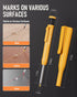 Nicpro 3 Pack Carpenter Pencil with Sharpener & Cap, Mechanical Carpenter Pencils with 39 Refills (Red, Black, Yellow), Deep Hole Marker Construct...
