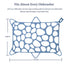REVEX Dishwasher Net, 9.8"x14.5" Silicone Dishwasher Net For Small Items, 6 Adjustable Hooks to Cover Plastic Bowls,Baby Bottle and Cups to Avoid Tipping Over, Suitable for All Dishwashers (Blue)