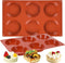 2 Pack Silicone Muffin Top Pans for Baking/Non-Stick 3 inch 6-Cavity Round Silicone Baking Mold for Whoopie Pie Pan, Corn Bread, Candy, Eggs, Muff...