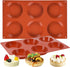 2 Pack Silicone Muffin Top Pans for Baking/Non-Stick 3 inch 6-Cavity Round Silicone Baking Mold for Whoopie Pie Pan, Corn Bread, Candy, Eggs, Muff...