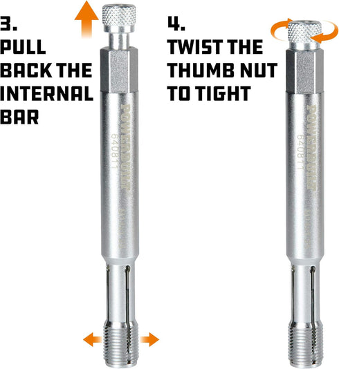 Powerbuilt 14mm Back Tap Spark Plug Thread Repair Tool, Straightening Tool, Motorcycle Spark Plugs, Repairs Damaged Threads, Collapsible Design - ...