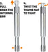 Powerbuilt 14mm Back Tap Spark Plug Thread Repair Tool, Straightening Tool, Motorcycle Spark Plugs, Repairs Damaged Threads, Collapsible Design - ...