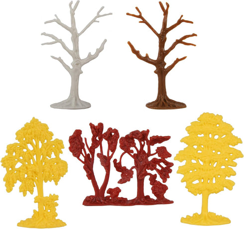 BMC CTS Fall Woodland Forest Trees - 8pc Plastic Playset Diorama Accessories...