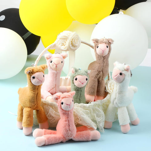 6 Pcs Mini Llama Stuffed Animals 7.87 Inches Alpaca Animal Stuffed Dolls Keychain Cute Tiny Llama Plush Stuffed Toys for Boys and Girls, Birthday ...