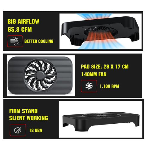 Network Devices Cooling Solution USB Fan, Airflow 65.8CFM 5V USB Quiet Fan, Computer Fan Portable USB Fans Compatible for Router TV Receiver DVR P...