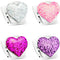 QingCo 4 Pack Bling Bling Love Heart Magnetic Clips Heavy Duty, 1.4x1.2in Refrigerator Magnet Clips, Magnetic Money Clip, Metal Magnetic Clips for...
