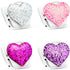 QingCo 4 Pack Bling Bling Love Heart Magnetic Clips Heavy Duty, 1.4x1.2in Refrigerator Magnet Clips, Magnetic Money Clip, Metal Magnetic Clips for...