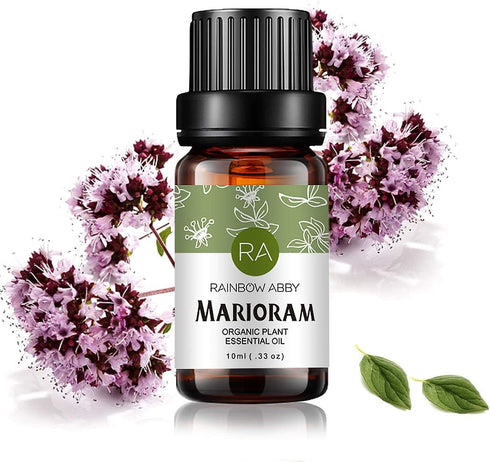 Rainbow Abby Marjoram Essential Oil 100% Pure Organic Plant Natural Flower Essential Oil for Diffuser, Massage, Sleep - 10ML...